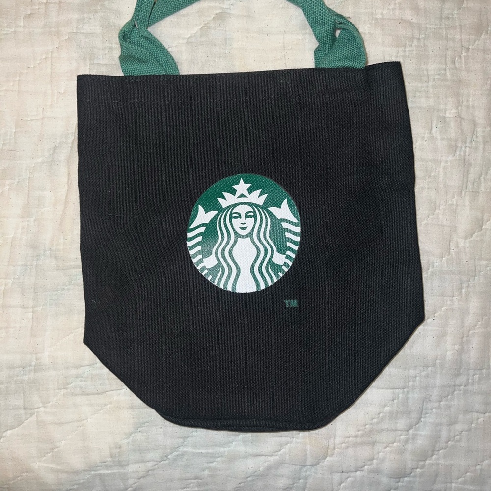 Starbucks Black Tote with Green Accents